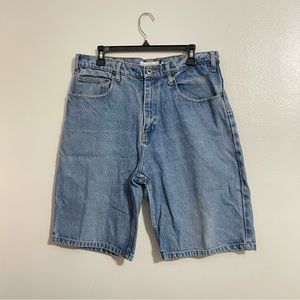 Vintage Canyon River Blues Relaxed Light Wash Denim Jean Bermuda Shorts